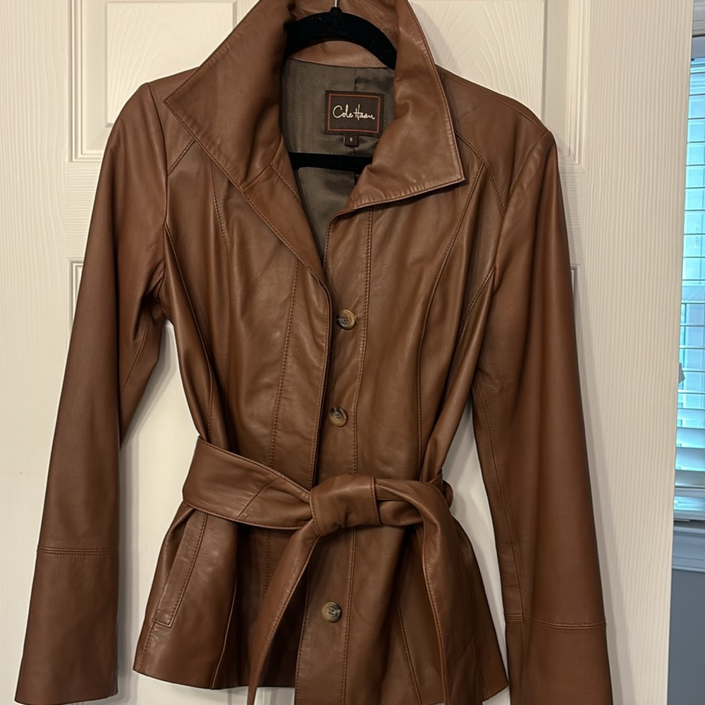 Women’s Cole Hahn buttery soft lamb skin jacket